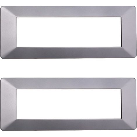 gloca Placche Plastica Compatibili Plana (2 Pezzi Silver, 7 Posti) (1/4)
