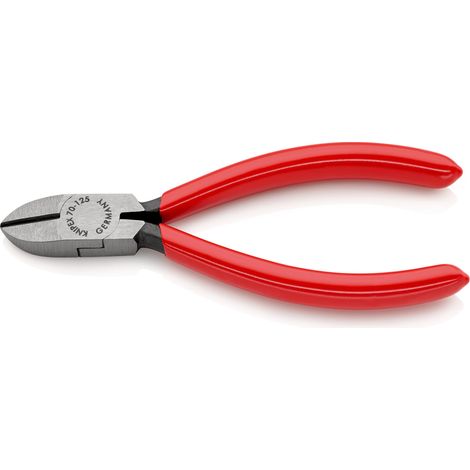 KNIPEX 70 01 125 SB Diagonal Cutter plastic coated black atramentized 125 mm