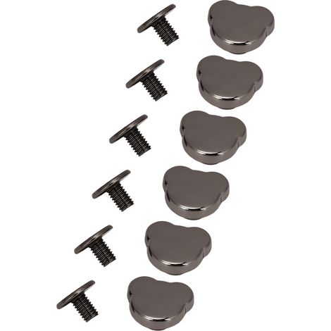 Lot de 20 rivets à tête d'ours et vis croisées pour ceintures, sacs à main, vêtements et loisirs créatifs en cuir, 10 mm, couleur canon de fusil (1/5)