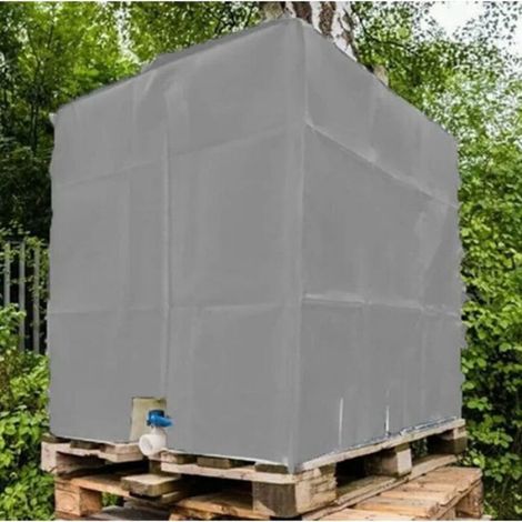 Bâche Réservoir IBC - Couverture Cuve 1000 L - Protection Anti-UV Anti-Poussière Anti-Pluie - Polyester Oxford 420D - 120 x 100 x 116 cm (1/5)