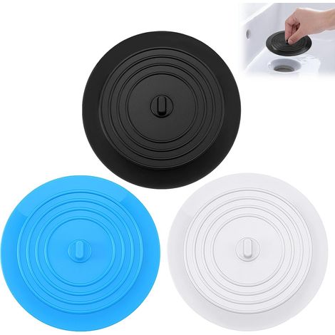 Bouchon Baignoire Silicone, 3 Pièces Bouchon de Vidange Bouchon Baignoire Universel, Bouchon Evier de Cuisine, Lavabo Salle de Bain, Bouchon de Baignoire pour Douche, Baignoire, Lavabo, Evier (1/5)