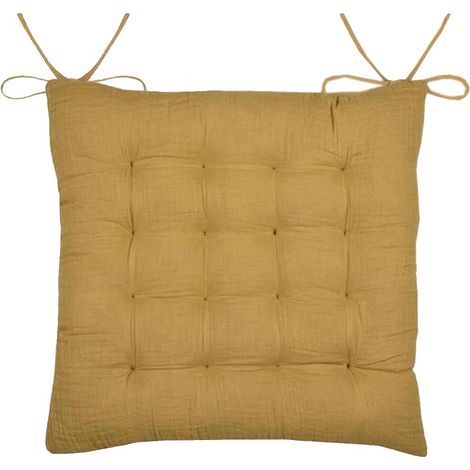 Coussin de chaise en double gaze de coton 38 cm (1/3)