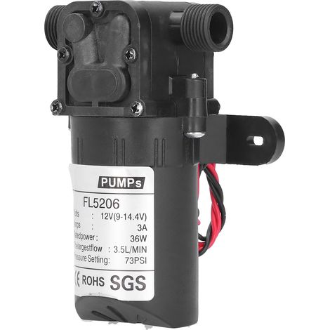 Pulvérisateur d'amorçage à l'eau avec micro-pompe à diaphragme 1/2 po, outil de peinture industriel, 12 V CC, 36 W (1/5)