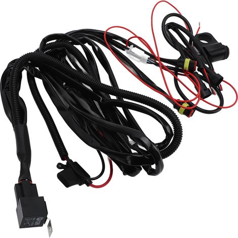 Kabelbaum für Motorrad-LED-Schalter, Kabelbaum für Elektrofahrzeug-Umrüstung, Kabelbaum für LED-Scheinwerferschalter, 1-zu-2-Umrüstkabelbaum (mit Stecker) 1,6 m (1/5)