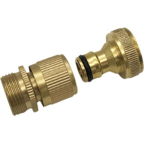 Set 3/4" Messing-Schnellkupplungs-Gartenschlauch-Wasserhahnadapter für die Gartenbewässerung