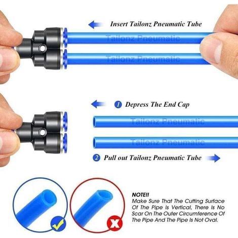 40PCS Connecteur Pneumatique Raccord Pneumatique 4mm Raccords Rapide Air comprimé 4 Formes pour Etancher Raccord Tube Air Comprimé-Type-Y/T/Droit/Angle.. (1/3)