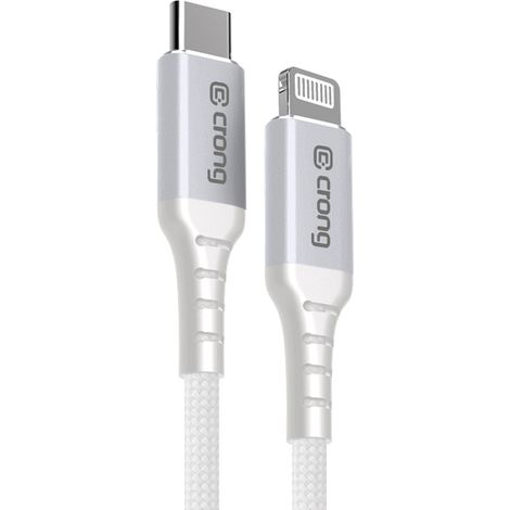 Crong Armor Link - Cavo di ricarica rapida Lightning USB-C MFi da 150 cm (bianco) (1/5)