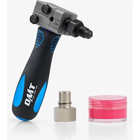 Outil d'Évasement Double Kit d'Outil d'Évasement de Tuyaux de Freins pour Tubes 3/16" SAE à 45 Degrés Automobile pour Tubes en Cuivre Acier Nickel (1/4)