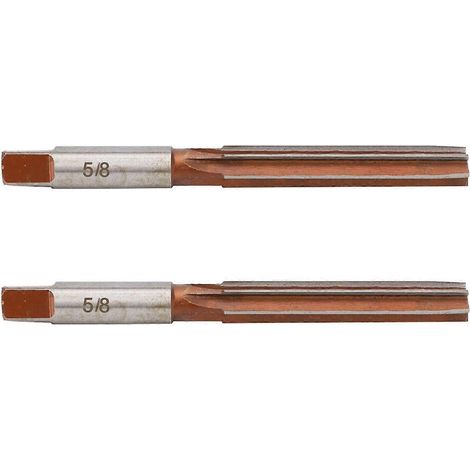 2 Stück Handreibahle, amerikanisches System, gerader Schaft, konische Reibahle für Bohrarbeiten, 5/8 Zoll