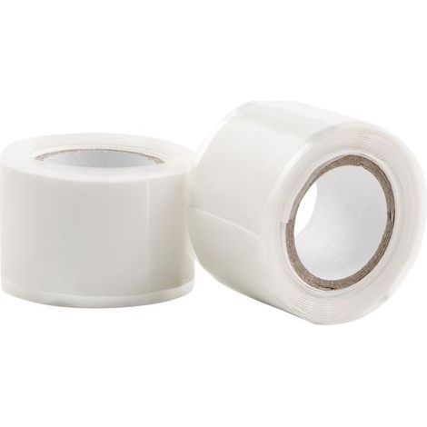 (Blanc, 2 rouleaux), Largeur : 25 mm, Longueur : 3 m, Ruban adhésif en silicone étanche (1/5)