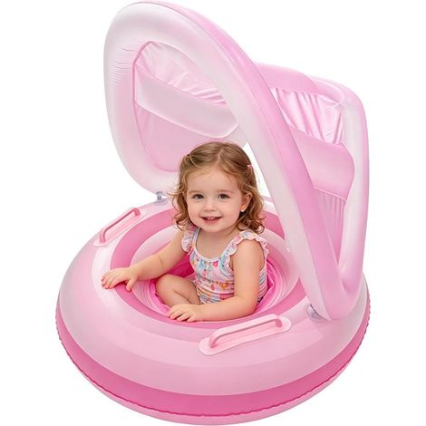 Flotteur Gonflable pour avec Parasol - Portable et Imperméable - Radeau de Piscine pour Garçons et Filles (1/5)