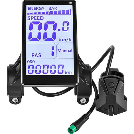 Tableau de bord LCD pour véhicule électrique lithium-ion, compteur de vitesse M5, écran LCD pour VTT, panneau LCD 5 broches avec USB UART. (1/5)