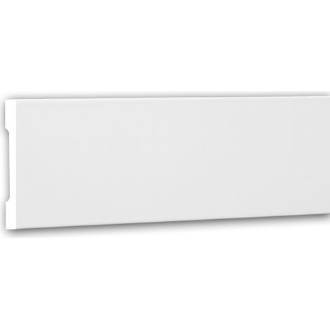 Moldura para pared 151362 Profhome Perfil de estuco Moldura decorativa Moldura friso diseño moderno blanco 2 m