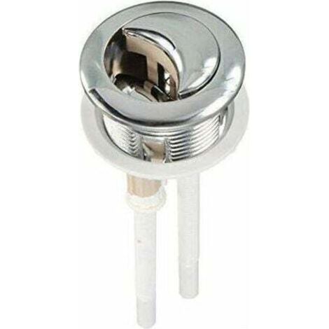 Double bouton de 38 mm pour la chasse d'eau des toilettes Pompes haute pression chromées Accessoires de toilette Outils inclus (1/4)