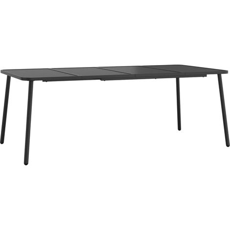vidaXL Garden Table Anthracite 200x100x71 cm Steel