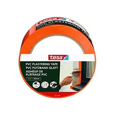 TESA NASTRO PER INTONACO IN PVC - CON SUPPORTO RINFORZATO IN PVC, PER INTONACATURE ALL'ESTERNO - RESISTENTE ALLE TEMPERATURE, ST (1/4)