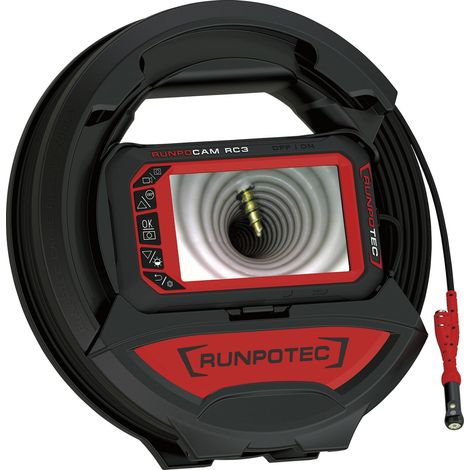 Runpotec Inspektionskamera RC3 digital 15m - WLAN-Kamera mit Doppelkamera-System, Full-HD, IP67 für Rohre und Hohlräume (1/2)