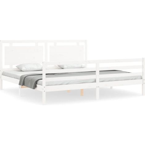 Maison Exclusive - Estructura de cama con cabecero madera maciza (1/5)