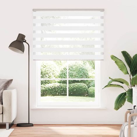 Maison Exclusive - Estor cebra blanco 165x230 cm tejido ancho 160