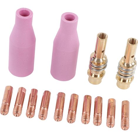Kit d'accessoires de soudage 14 pièces, torche de soudage MIG/MAG, jeu de pointes de contact 15AK, torche de soudage Binzel (1/5)