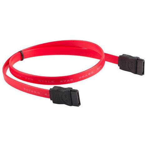 CA-SASA-10CU-0050-R cable de SATA 0,5 m SATA 7-pin Rojo (1/2)