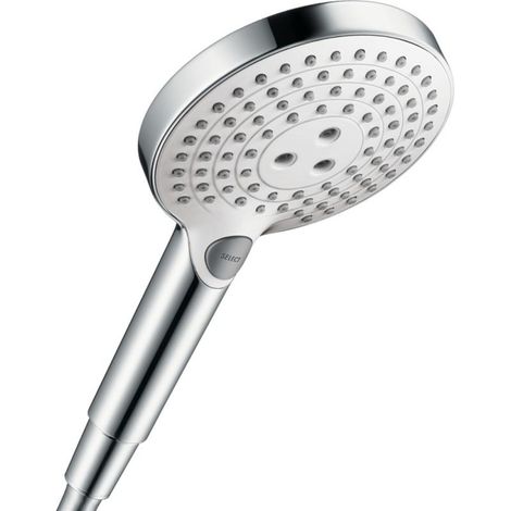 hansgrohe Handbrause Raindance Select S 120 Brausekopf d= 125mm, 3jet, weiß chrom