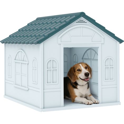 Cuccia per Cani di Taglia Media e Piccola max 20kg in PP Impermeabile, 65x75.7x63 cm, Blu (1/5)