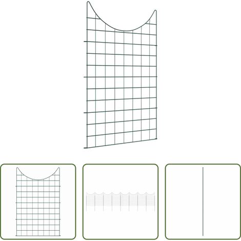 Gartenzaun - Teichzaun Set 8 pcs Grün 50 x 80 cm Stahl (1/5)
