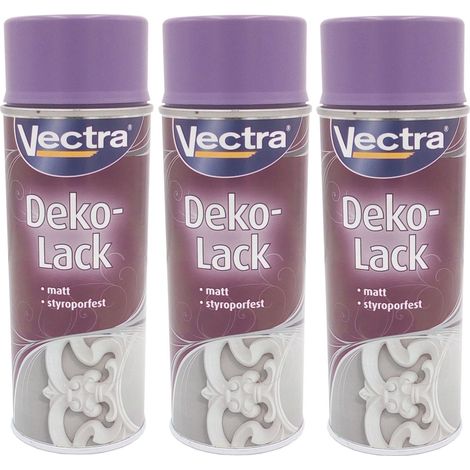 3x Vectra® Dekolack blaulila matt 400ml Lackspray Farbspray Sprühdose Spraydose (1/2)