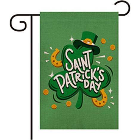Drapeau De Jardin - 30 X 45 Cm - Double Face - En Polyester Feutré - Pour Extérieur - Saint Patrick - 1 Pièce (1/5)