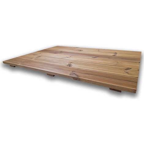 Pedana antiscivolo per doccia 100x70 cm in legno Thermo-Wood (1/4)
