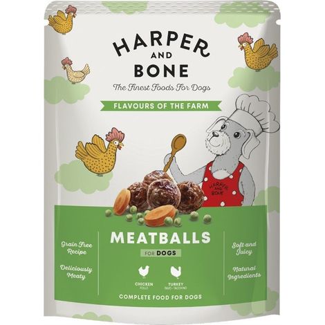 Harper & Bone Dog Aliment humide pour chiens adultes Sachet de 300 g - Farm 300 g