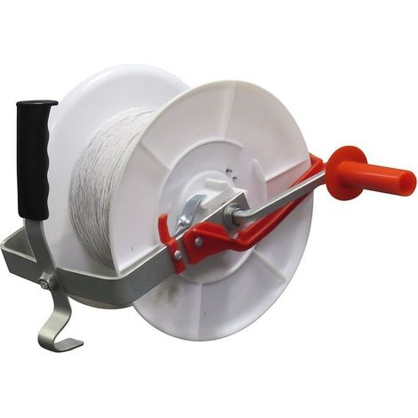 Electric Fencing Geared Reel with 500MM 2MM Polyrope (Spool WInder Poly Tape Fencing)