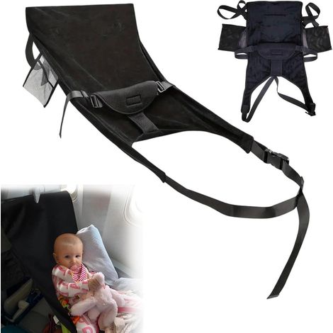 Lettino da viaggio portatile per neonati, con seduta estensibile e poggiapiedi, traspirante e confortevole per aereo e auto, ideale per i bambini in viaggio. (1/5)