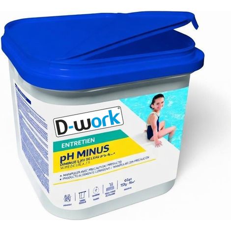 PH Moins Piscine en Poudre 1,5 kg - Réducteur de pH Rapide et Efficace - D-Work (1/3)