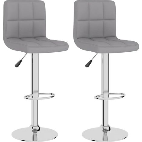 Maison Exclusive - Sgabelli da Bar 2 pz Grigio Chiaro in Tessuto