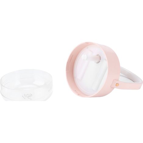 Brumeur USB avec Poignée 350ml, Humidificateur de Bureau à Lumière Nocturne Faible Bruit Rose (1/5)