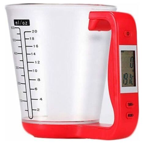 Vaso dosificador Vaso medidor digital con balanza de cocina Jarra de medición con pantalla digital (1/5)