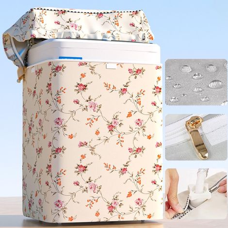 Housse de protection pour machine à laver à montage supérieur, housse étanche pour machine à laver et sèche-linge, fermeture éclair, anti-poussière, housse de protection pour machine à laver automatiq (1/5)