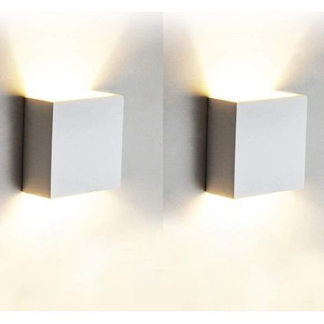 2 Modern LED Indoor Wall Lights, Warm White 3000K Aluminum Sconces, Lighting Fixtures for Living Room, Bedroom, Bathroom, Kitchen, Dining Room (1/4)