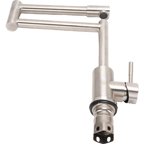 Robinet de remplissage de Pot pliant, bras pivotant pliable, poêle de remplissage de cuisine, Valve d'eau froide et chaude en acier inoxydable 304. (1/5)