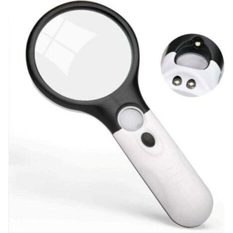 MUMU Portable Magnifier, 100x LED Electronic Magnifier with Light, HD Optical Lens, Newspaper Reading Magnifier (1/4)