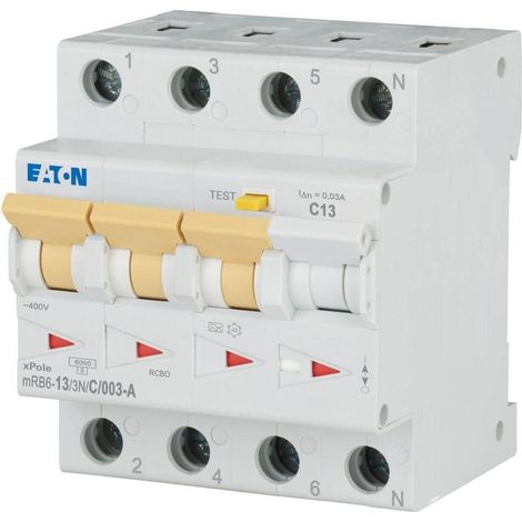 Eaton mRB6 interruttore differenziale bianco 13 A 30 mA