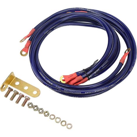 Stück Batterie-Wechselrichterkabel aus reinem Kupfer, flammhemmend, universell für Fahrzeuge, Wohnmobile, Motorräder, blau