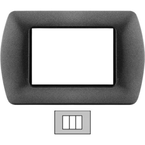 PLACCA 8803-26 3P ANTRACITE/INT METALLO