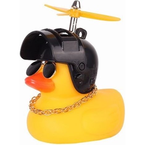 1 pendentif canard avec casque, décoration automobile et bureau, style Broken Wind, accessoire intérieur véhicule (1/5)