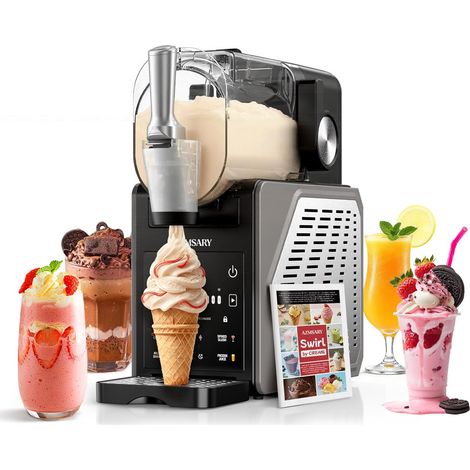 6-in-1 Slush-Maschine - 2,5L/6 Programme - Eismaschinenfunktion - LED-Display - Selbstreinigung - Rezept auf Deutsch