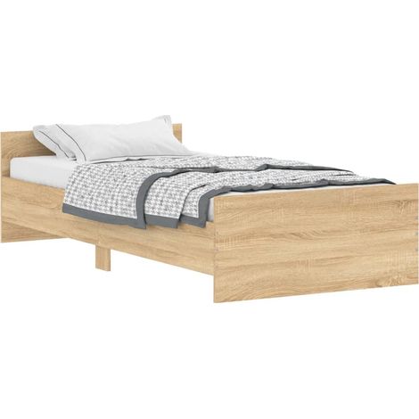 Cadre de lit chêne sonoma 90x200 bois d'ingénierie (1/5)