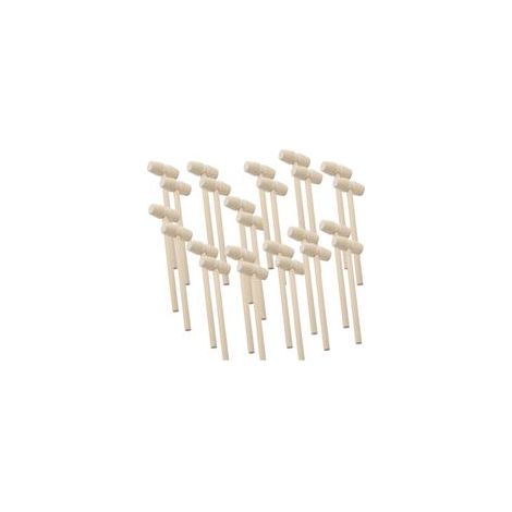 24 Mini Marteaux En Bois Pour Craquer Coquillages, Crabes Et Homards. Jouet Éducatif Enfants Pour Artisanat Et Chocolat (1/4)