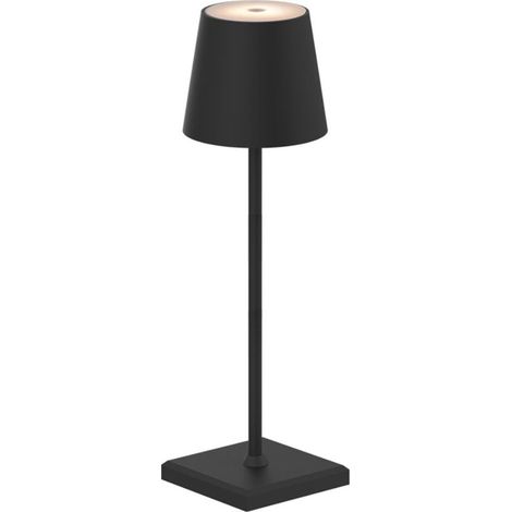 Lampada da tavolo LED regolabile, 260 lm, 3,3 W, ricaricabile USB, nera